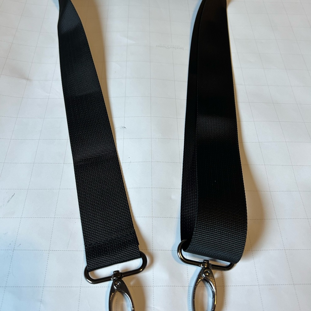 Black nylon adjustable replacement shoulder bag s… - image 1